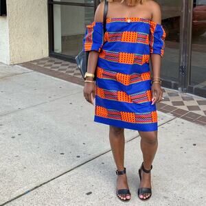 Off The Shoulder Ankara Dress